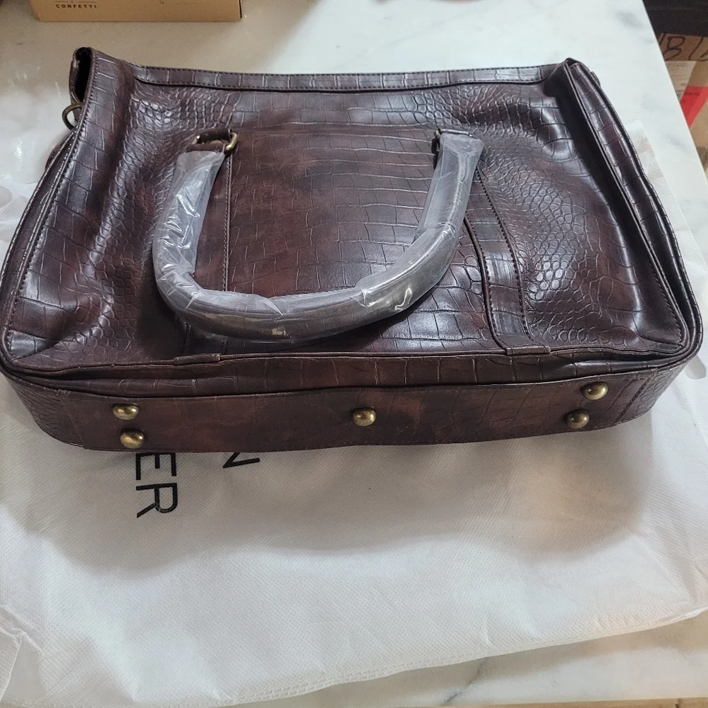 Simon Spencer Brown Handcrafted Winchester Briefcase Bag